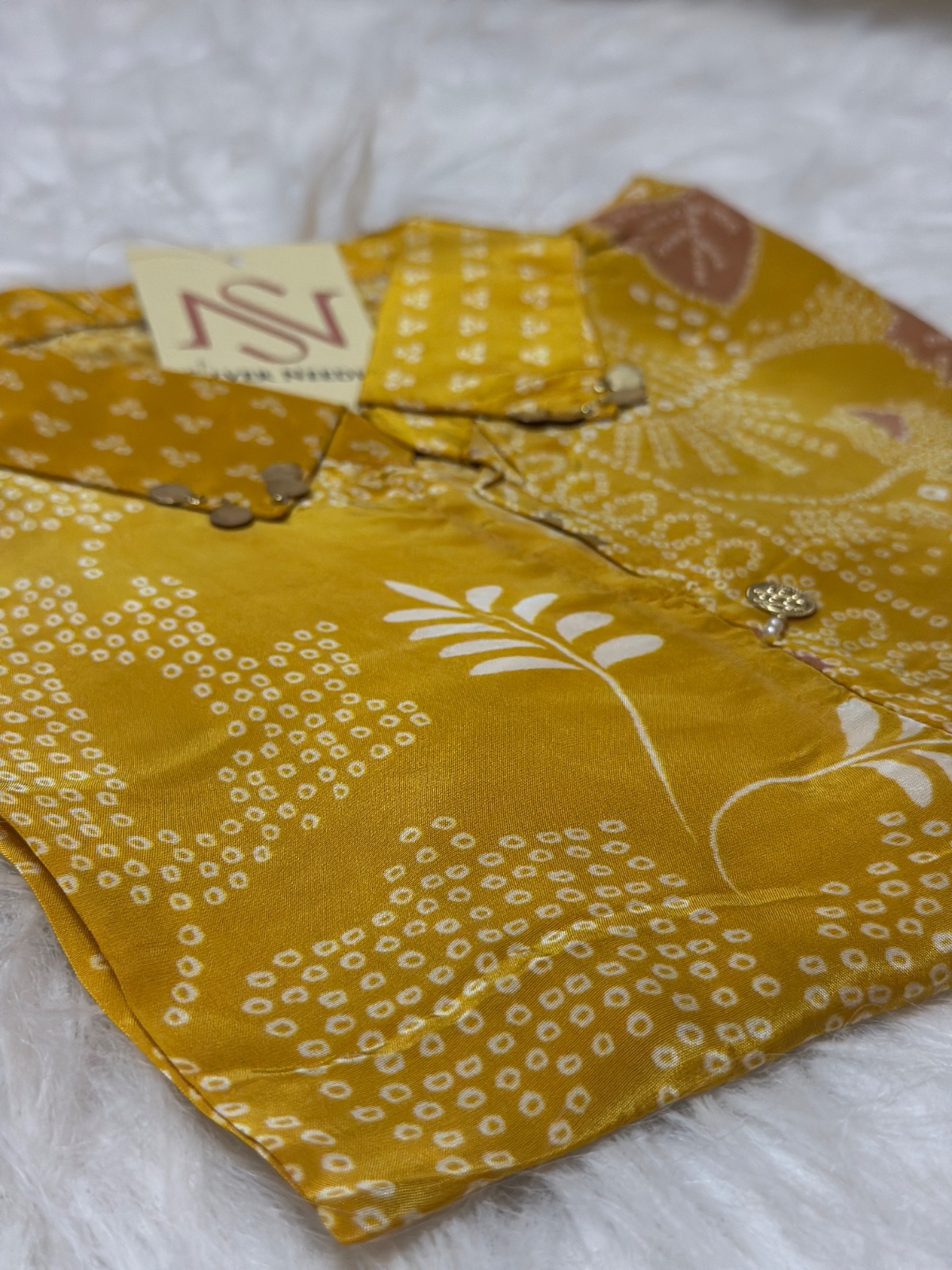 Azrag Bandhani Printed Shirt view 3