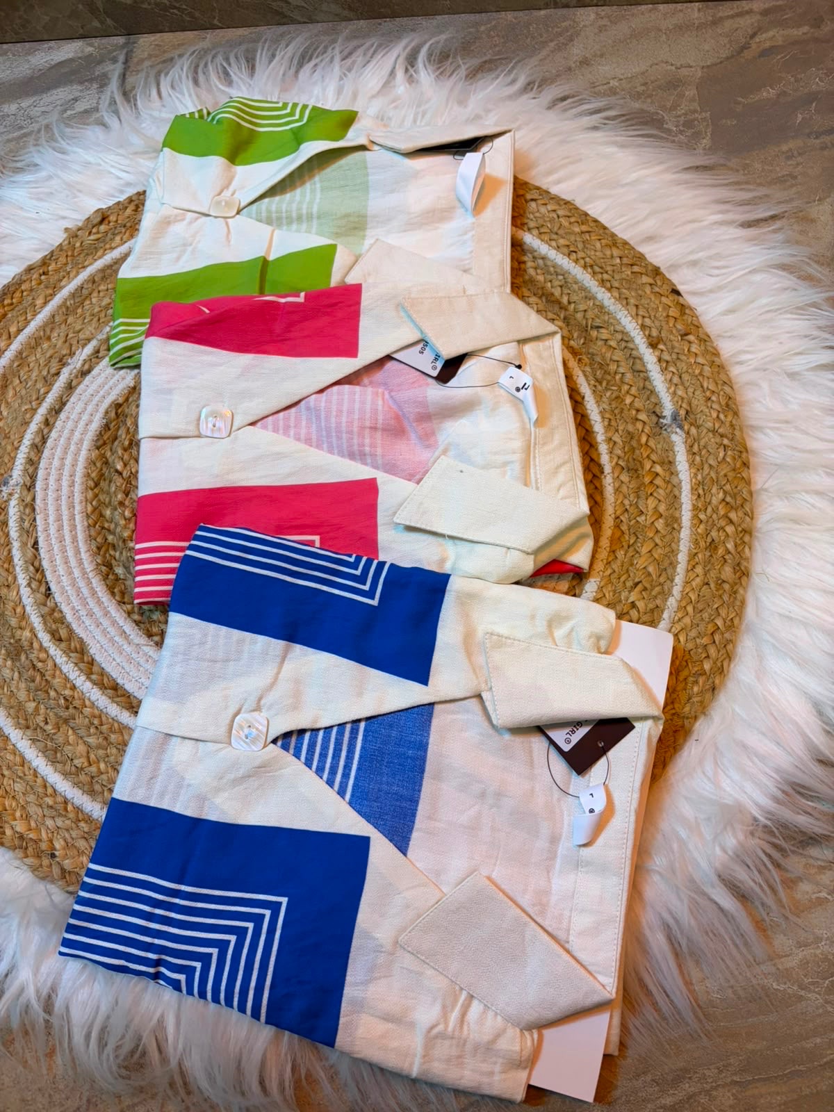 Blue Geometric Shirt view 4